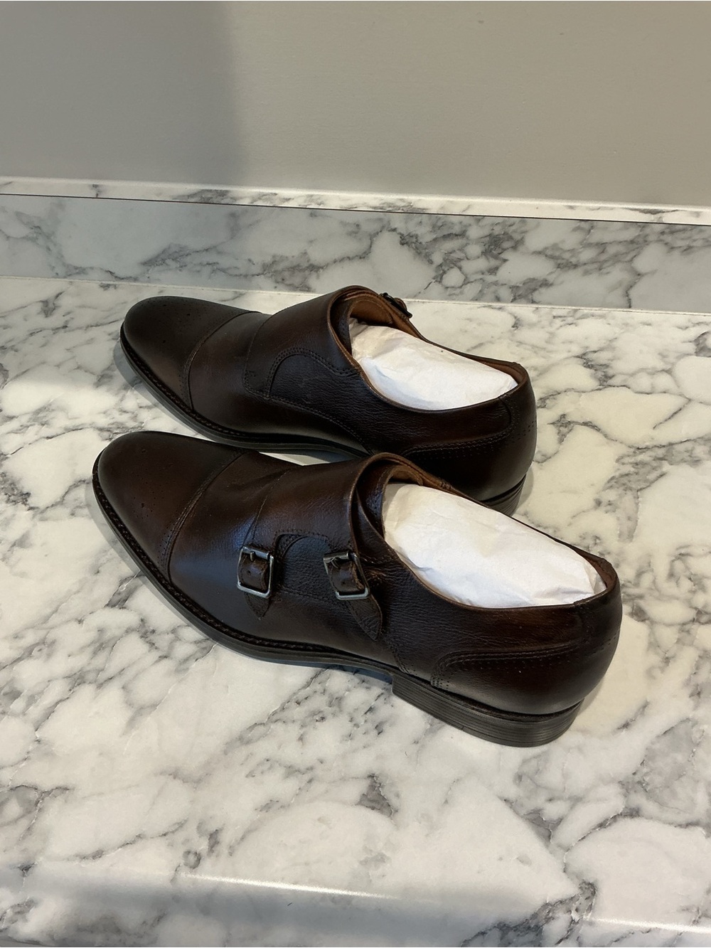 Johnston & Murphy Men's Double Monk Strap Oxfords - Dark Brown